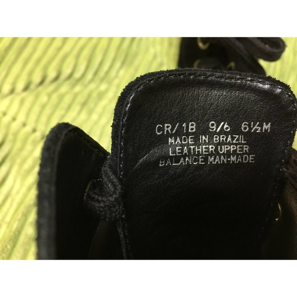 Franco Sarto Black Suede Ankle Boot Wedges Made In Brazil - Women Size 6 - Picture 7 of 9